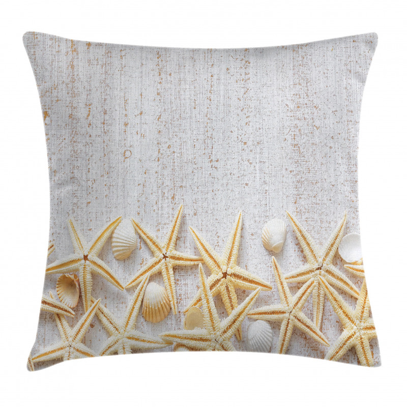 Sea Shells on Timber Pillow Cover