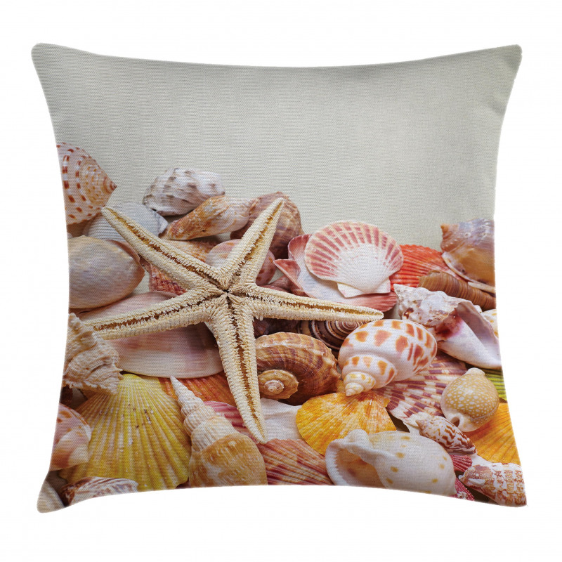 Pile of Seashells Beach Pillow Cover