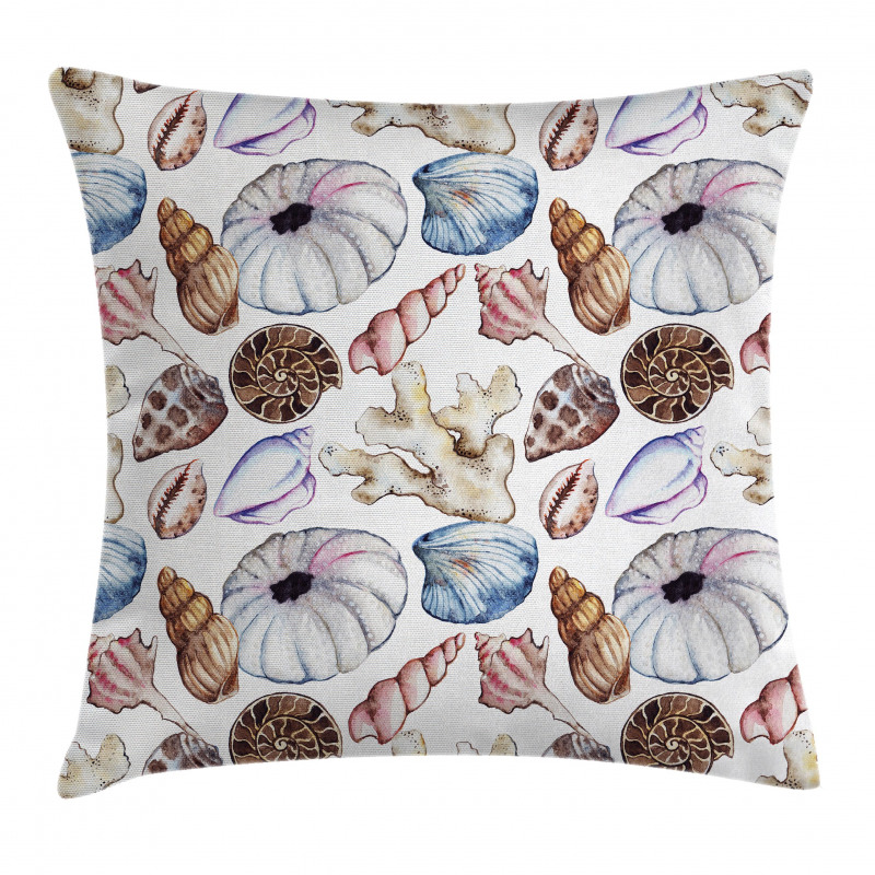 Seashell Coral Reef Pillow Cover