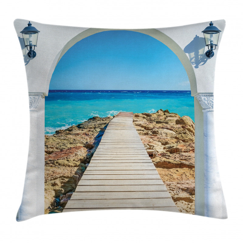 Sea with a Quay Coast Pillow Cover