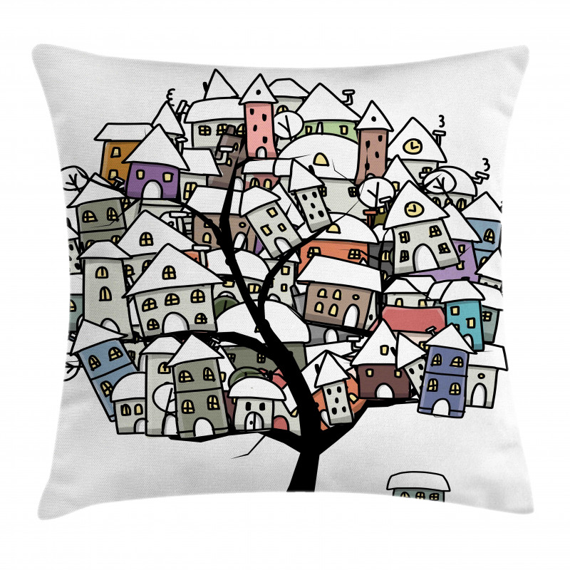 Homes on Branches Pillow Cover