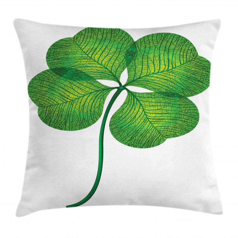 Detailed 4 Leaf Shamrock Pillow Cover