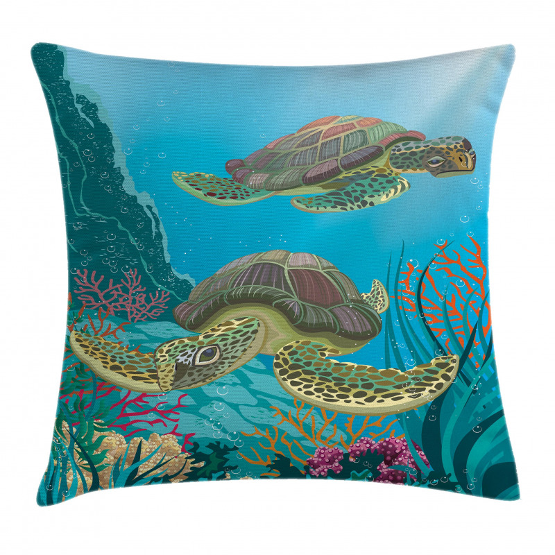 Sealife Turtles Aquatic Pillow Cover