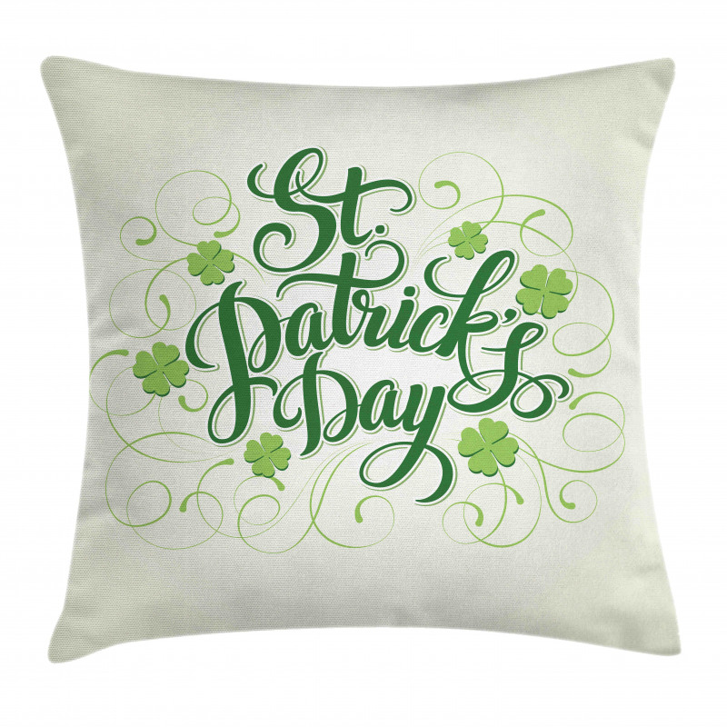 St Patrick's Day Swirls Art Pillow Cover