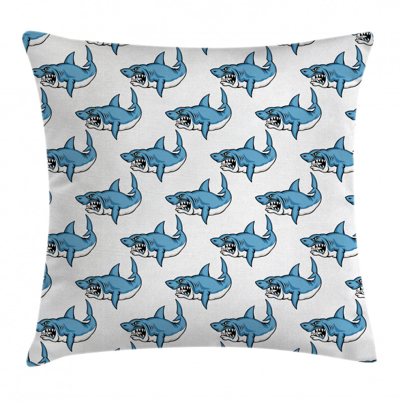 Sea Fierce Wild Shark Pillow Cover