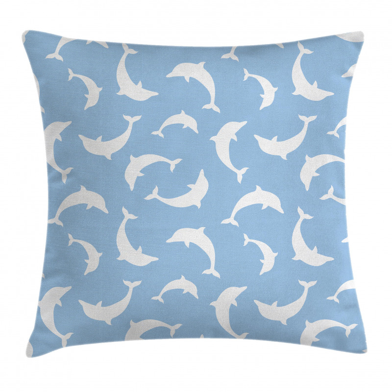 Pattern with Dolphins Pillow Cover