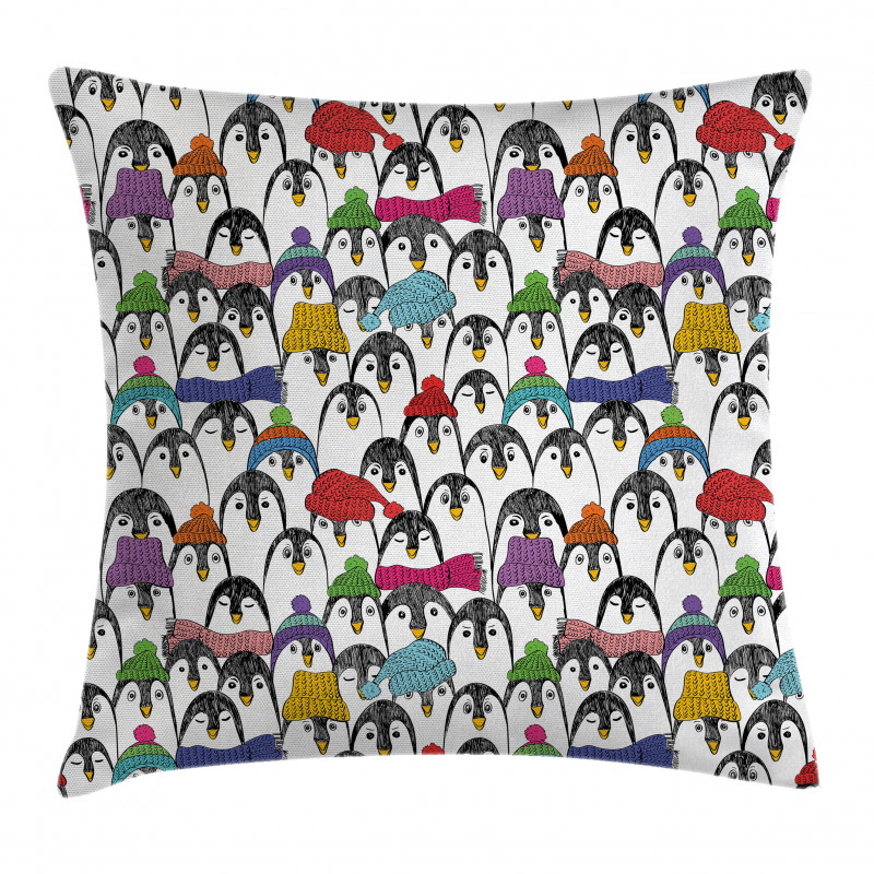 Winter Cartoon Animal Pillow Cover