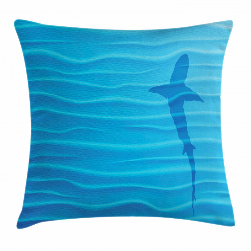 Wild Shark in Ocean Pillow Cover