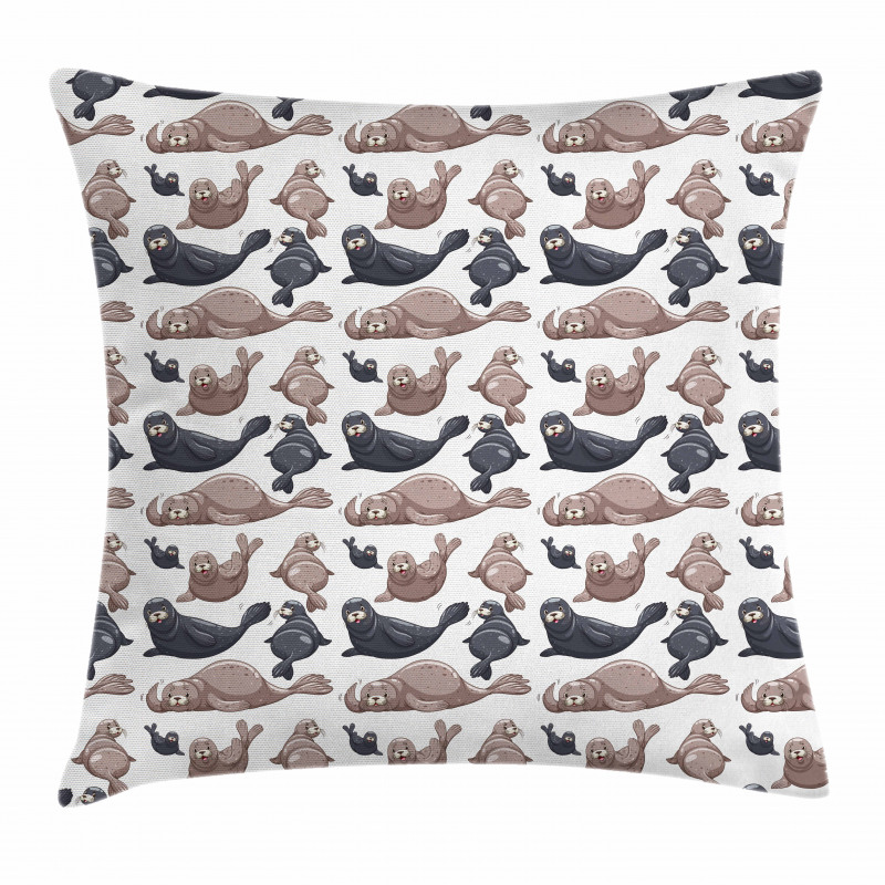 Wild Tropical Sea Lion Pillow Cover