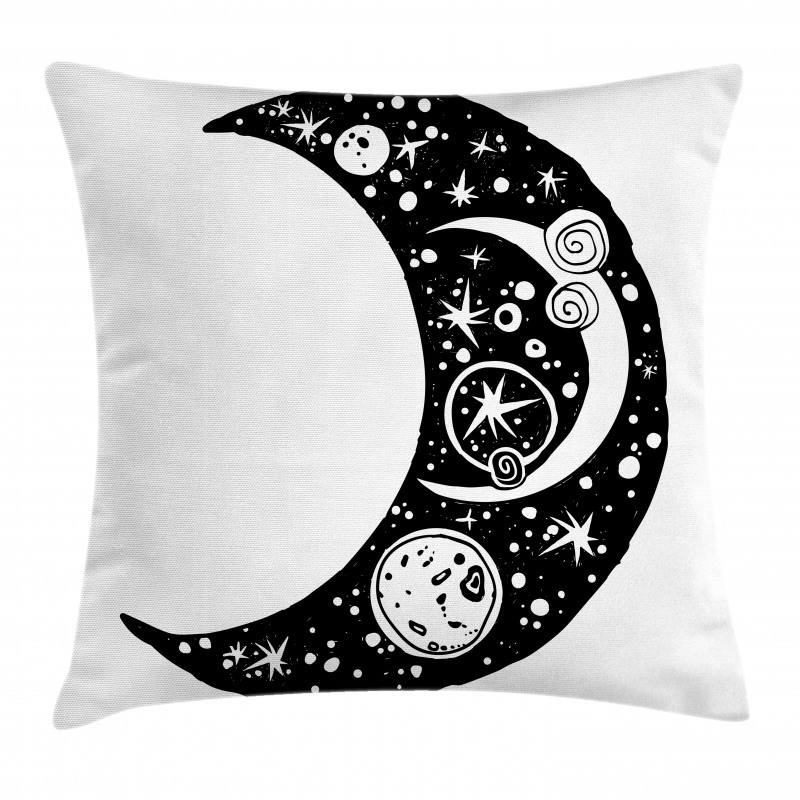 Crescent Doodle Pillow Cover