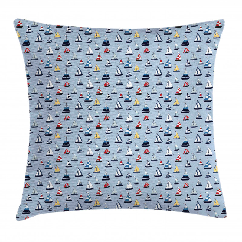 Sailboats Racing Swelling Pillow Cover