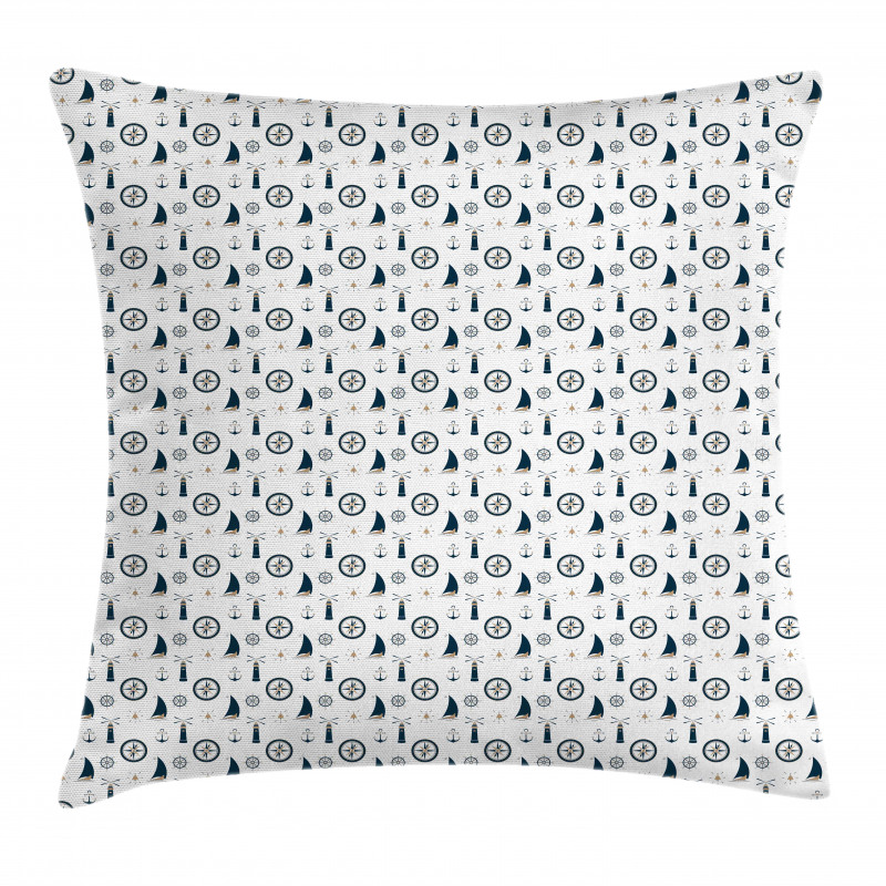 Anchor Sailboat Compass Pillow Cover