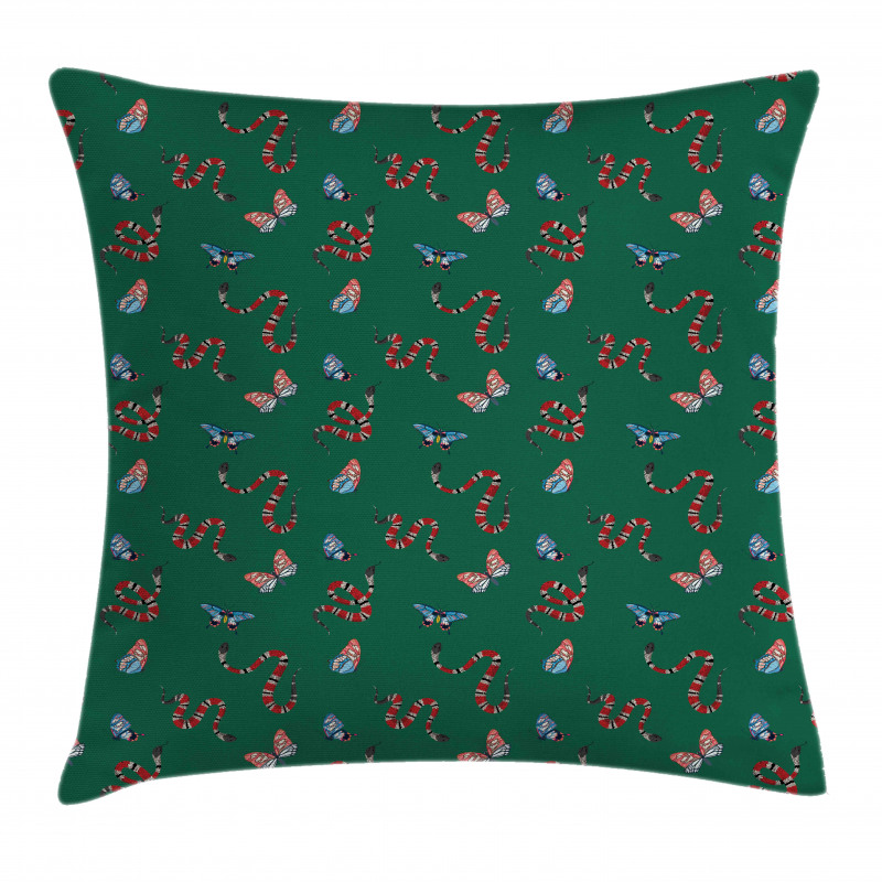 Fly and Reptile Pillow Cover