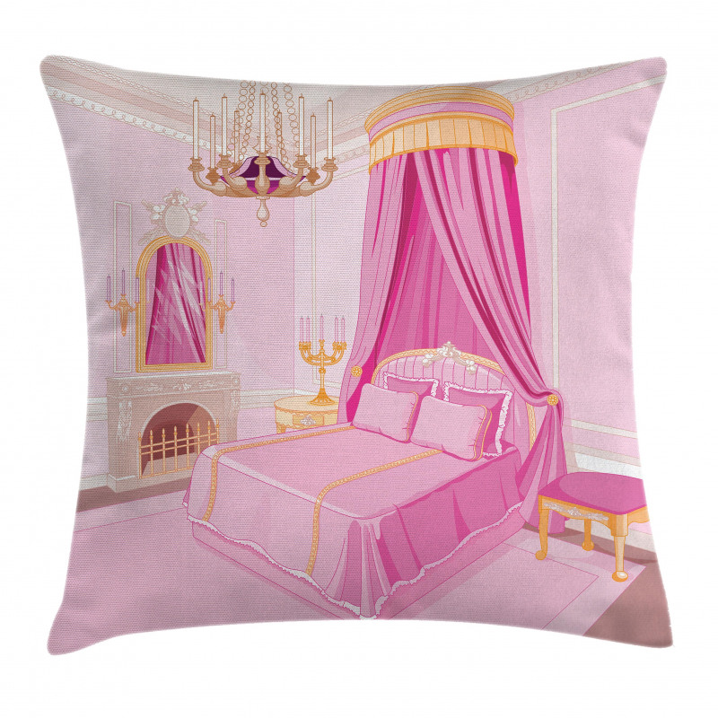 Princess Bedroom Interior Pillow Cover