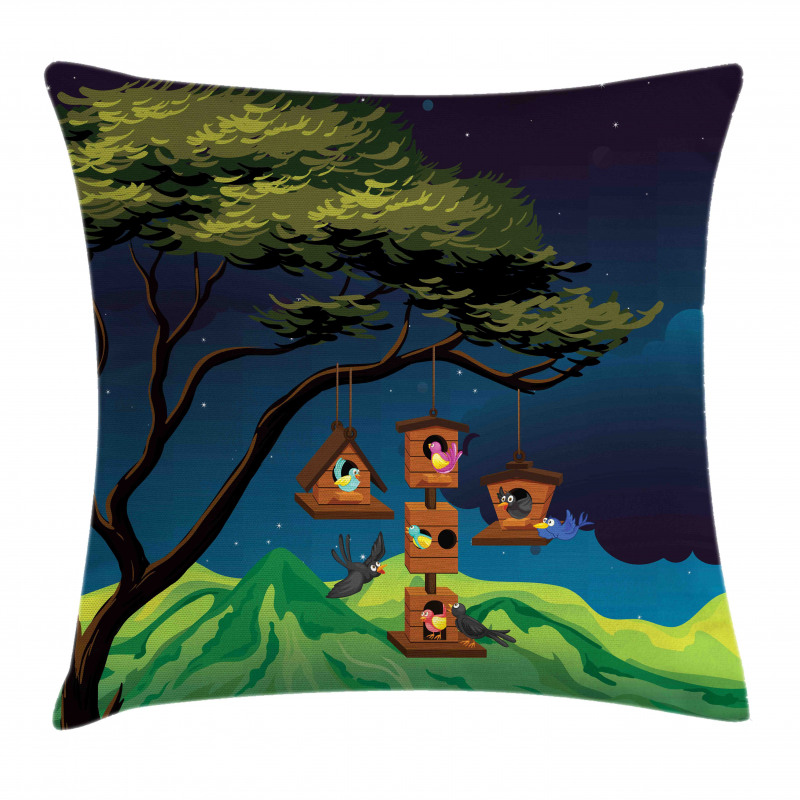 Fly Animals Nest Cartoon Pillow Cover