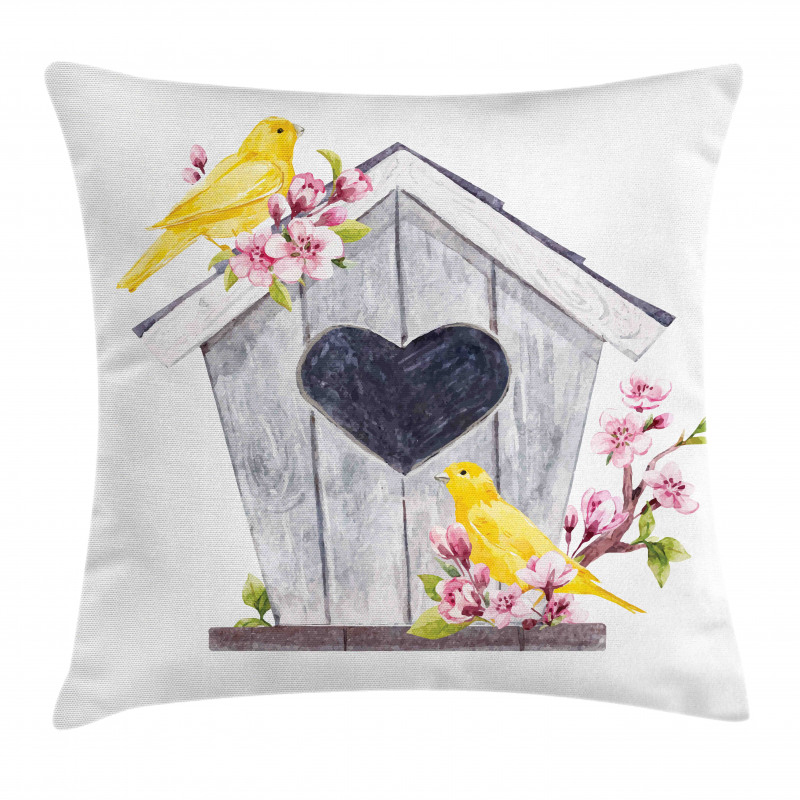 Heart Floral Nest Pillow Cover