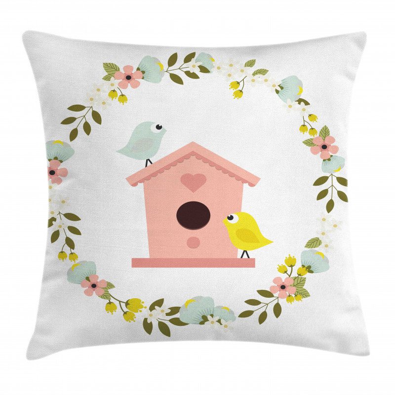 Winged Animal Floral Pillow Cover