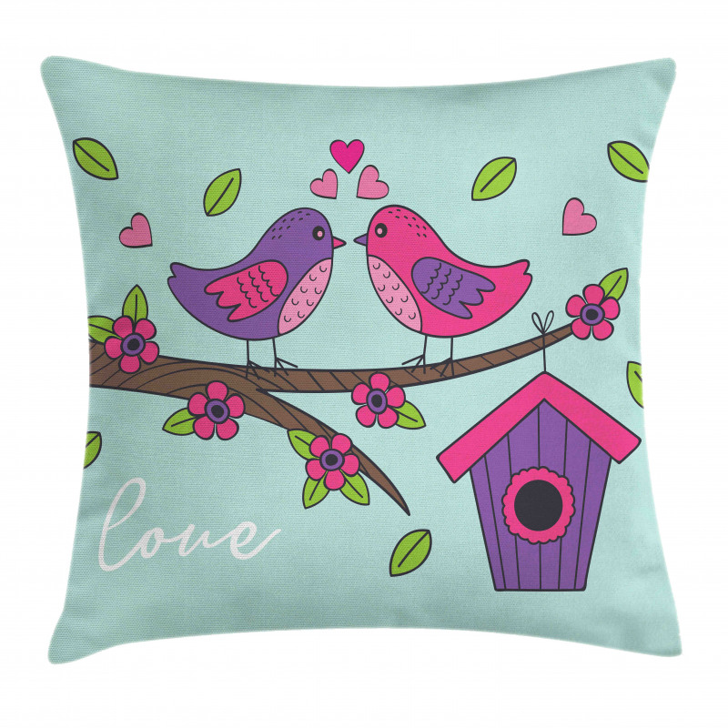 Valentines Love Flowers Pillow Cover