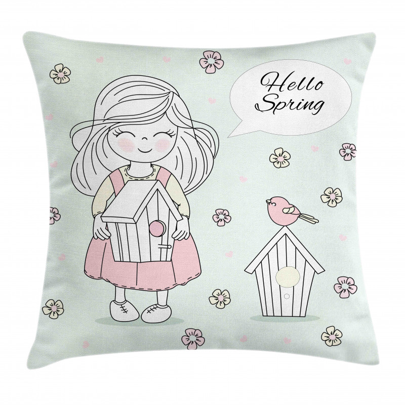 Spring Welcoming Pillow Cover