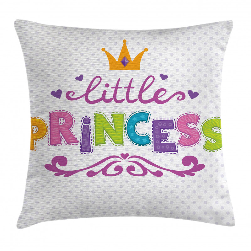 Little Princess Words Pillow Cover