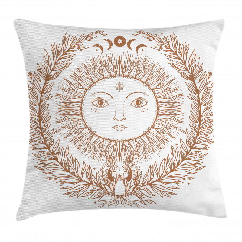 Mystic Sun with Branches Pillow Cover