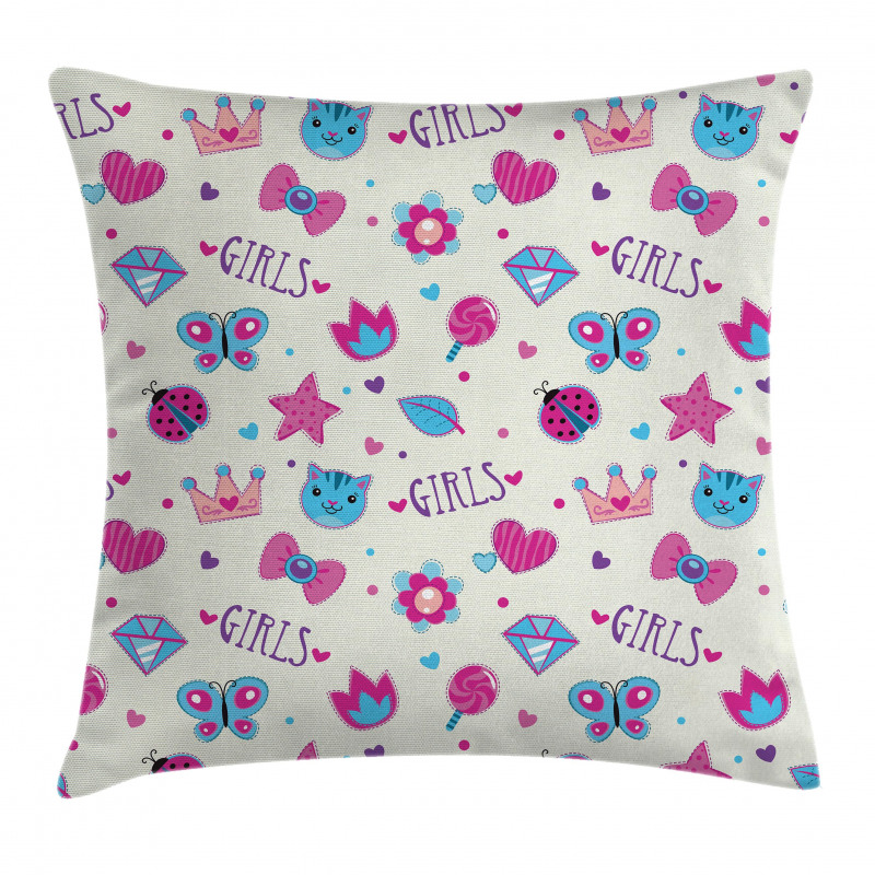 Bowtie Ladybird Cat Fun Pillow Cover