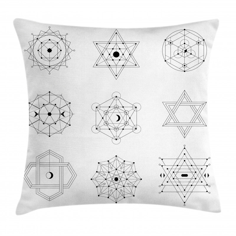 Line Shaped Geometry Pillow Cover