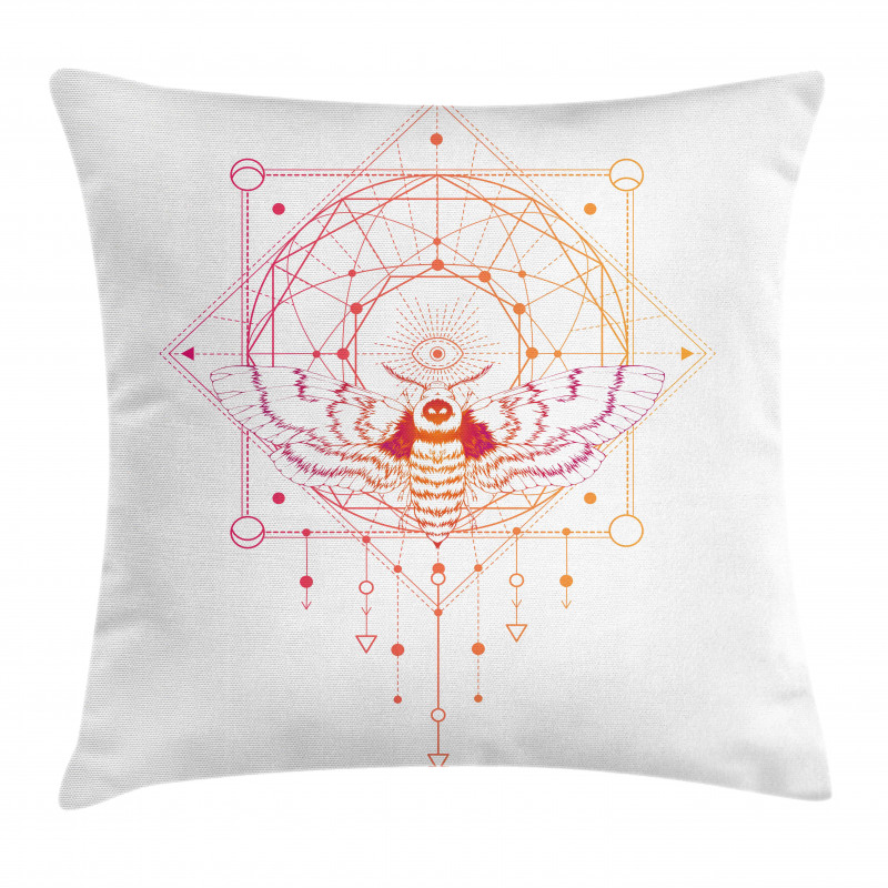 Geometrical Abstract Moth Pillow Cover