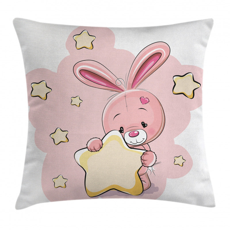 Rabbit Bunny with a Star Pillow Cover