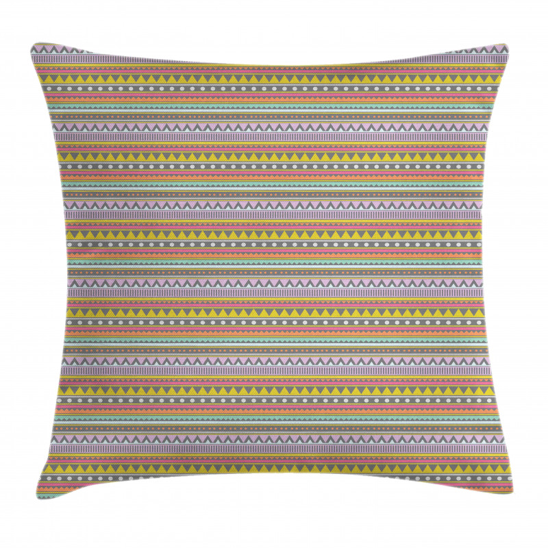 Horizontal Ornamental Lines Pillow Cover