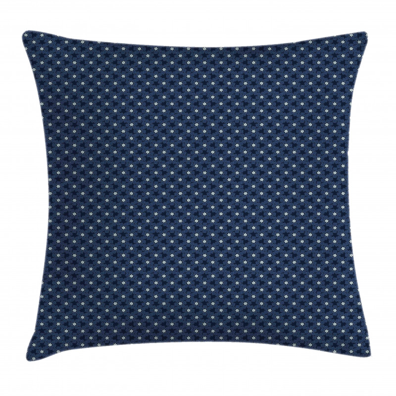 Monochrome Style Floral Layout Pillow Cover