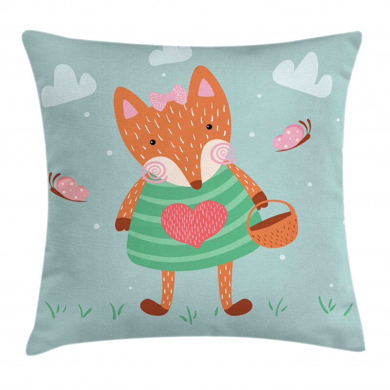 Nursery Animal with Dress Pillow Cover