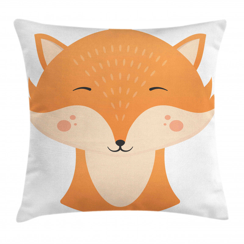 Happy Animal Face Simplicity Pillow Cover