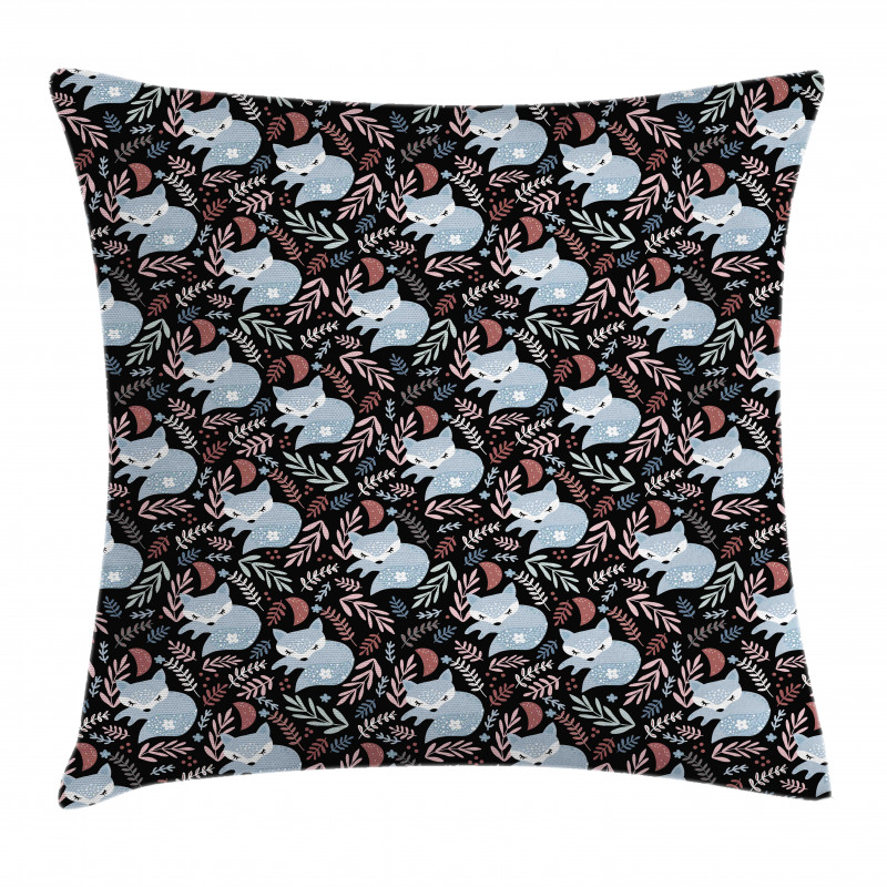 Sleeping Animal and Branches Pillow Cover