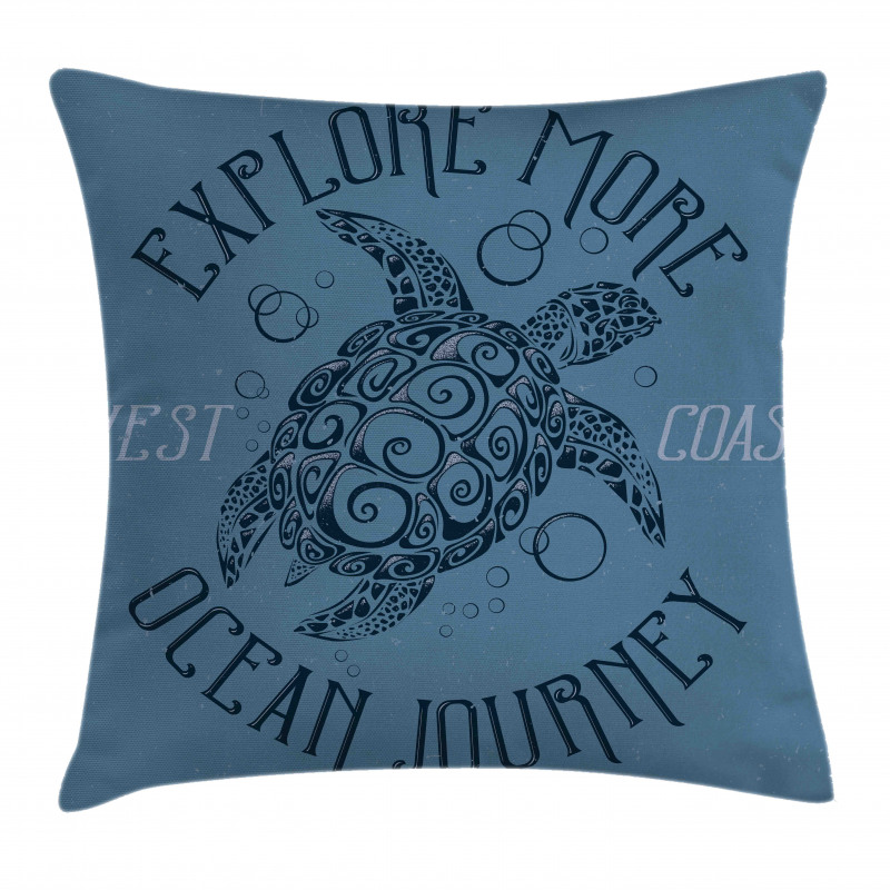 Underwater Turtle Pillow Cover