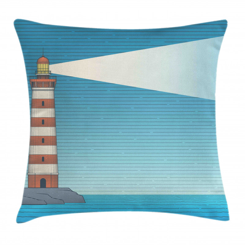 Lighthouse on Sea Pillow Cover