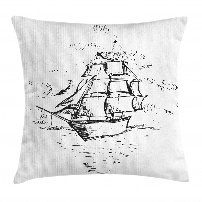 Sailboat Sketch Pillow Cover