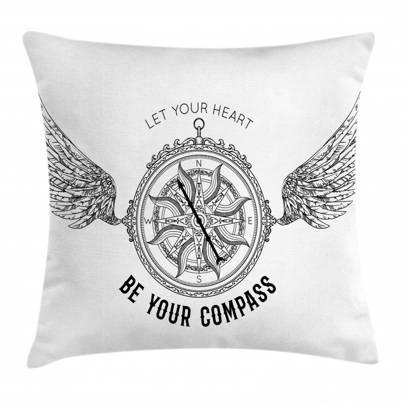 Antique Compass Pillow Cover