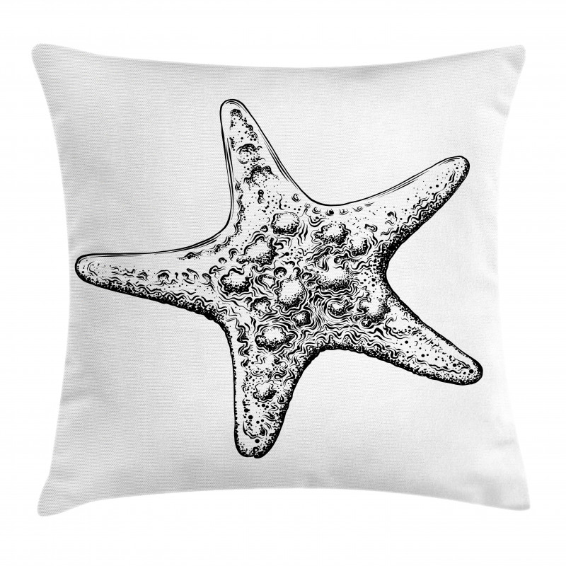 Starfish Sketch Pillow Cover