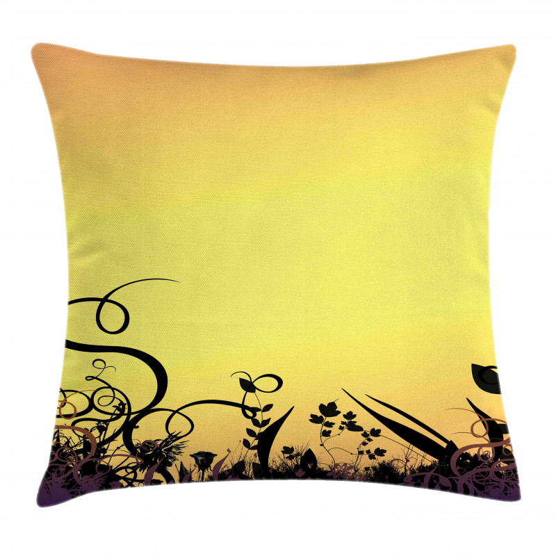 Ombre Sunset Botany Pillow Cover