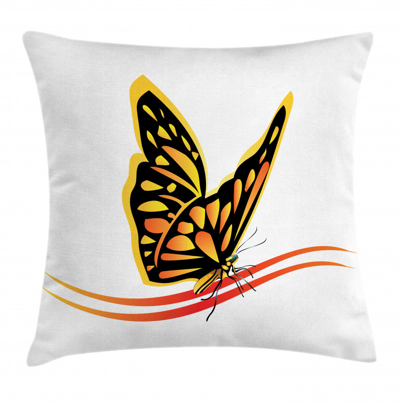 Delicate Spring Moth Art Pillow Cover