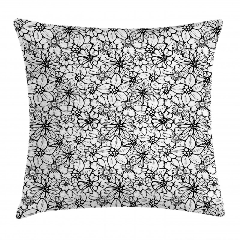 Cartoon Style Petals Pillow Cover