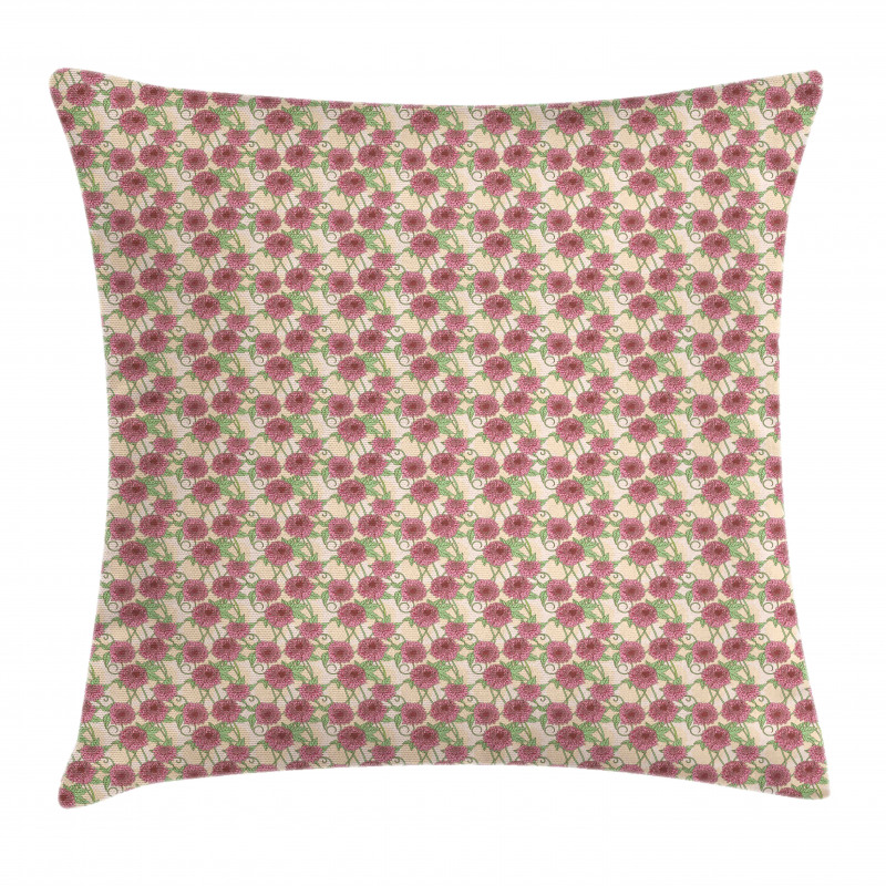 Peonies and Leaves Pillow Cover