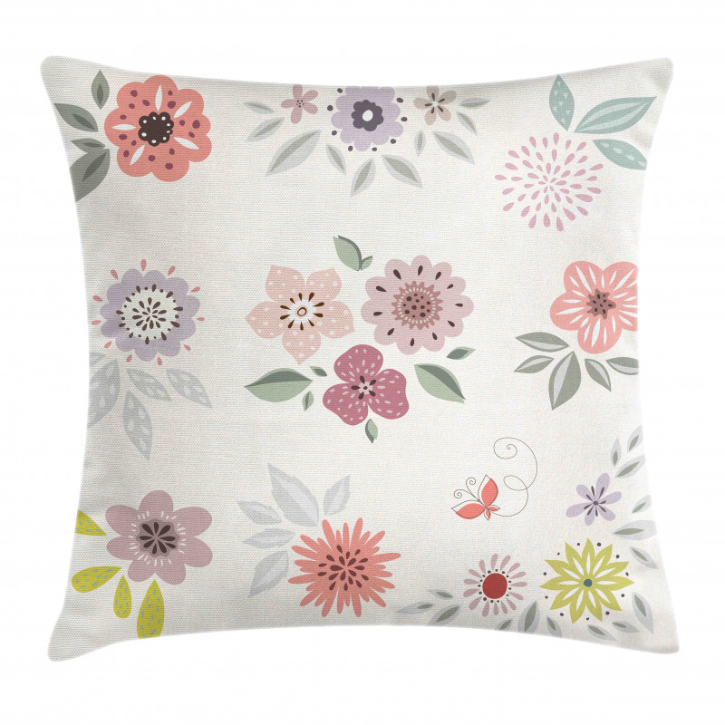 Continuous Flowers Pillow Cover