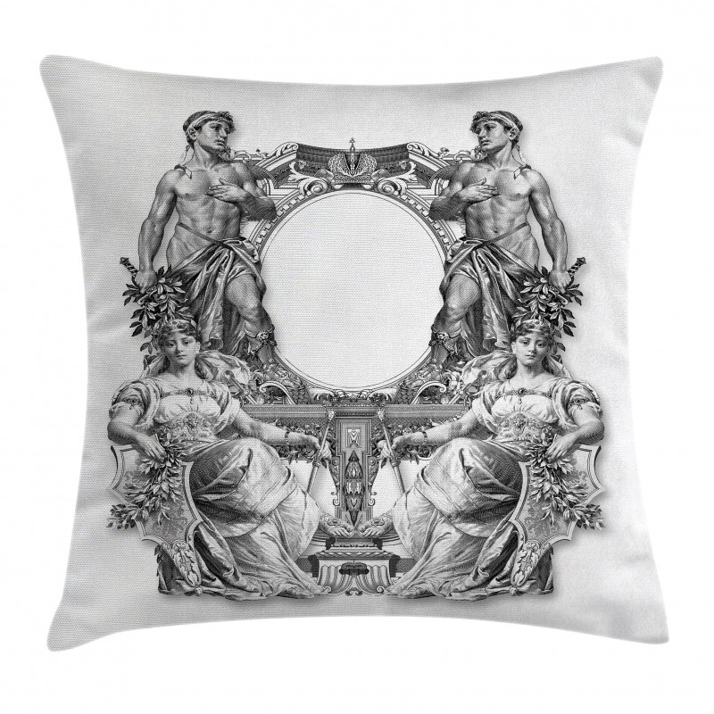 Baroque Crown Pillow Cover