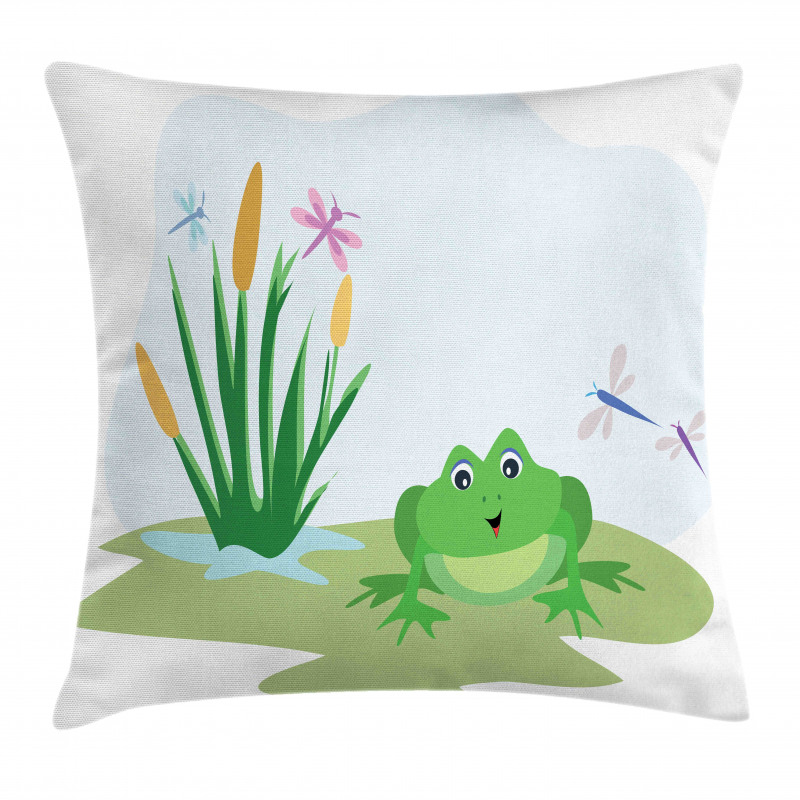 Dragonflies Plants Amphibian Pillow Cover