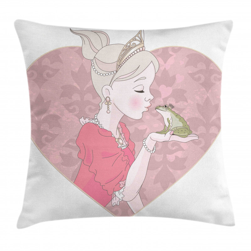 Fairytale Princess Kiss Art Pillow Cover
