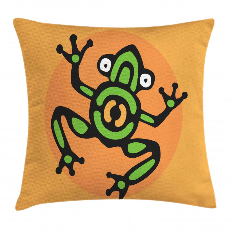 Aztec Amphibian Animal Art Pillow Cover