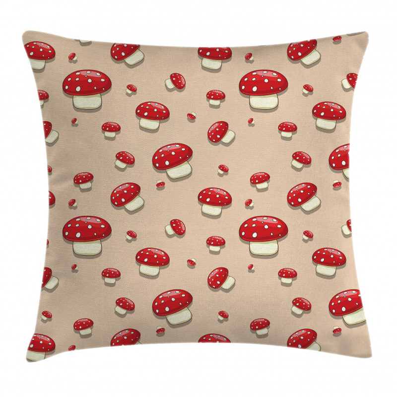 Cartoon Mushrooms Pillow Cover