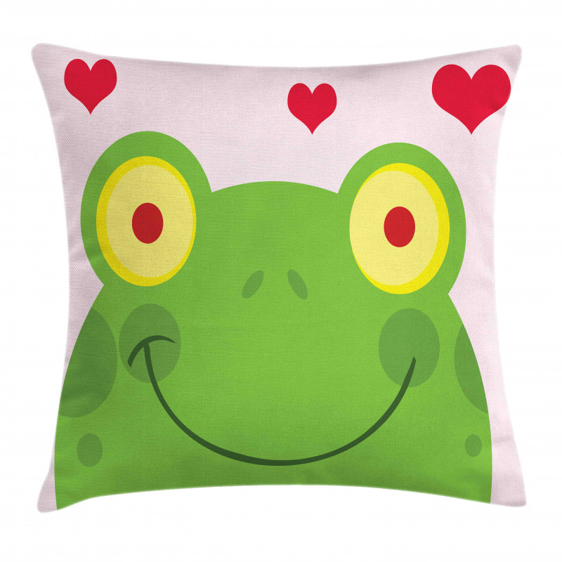 Animal in Love Smiling Pillow Cover